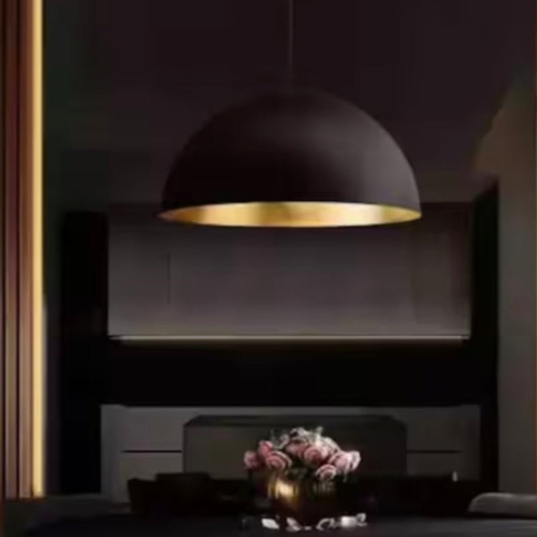 Black Dome Brass Light Fixture- Ref . 1808