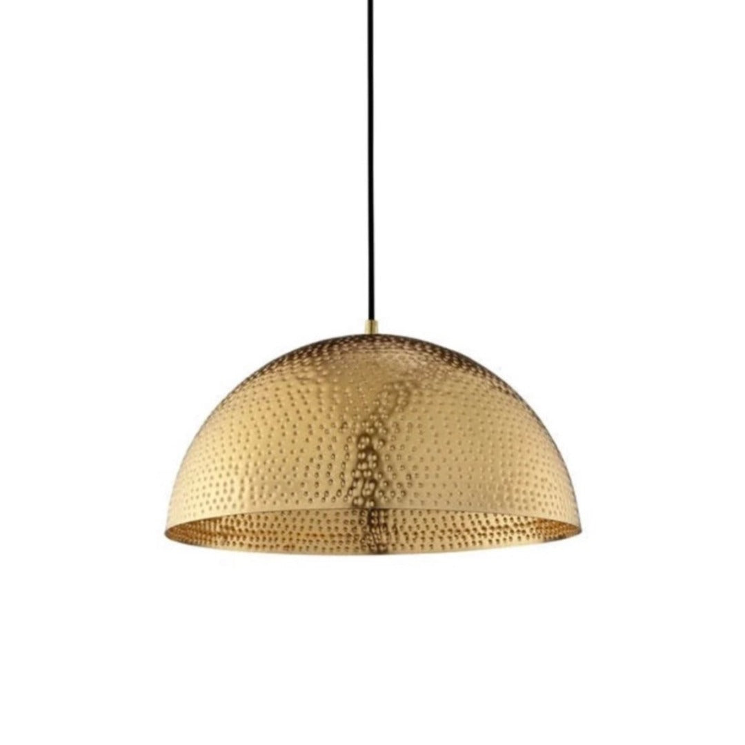 Gold Brass Dome Light Fixture - Ref . 1814