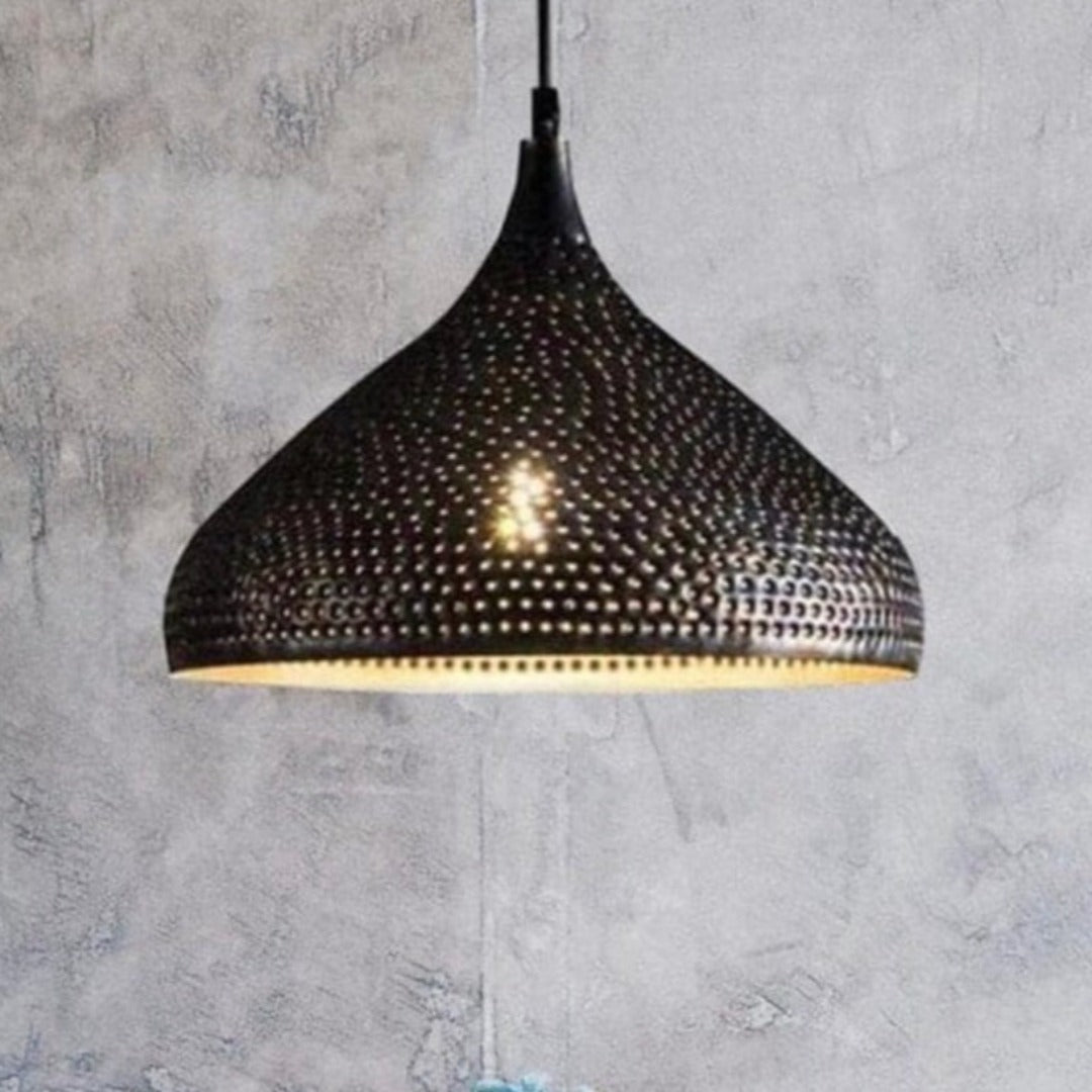Black Dome Brass Light Fixture - Ref . 1806
