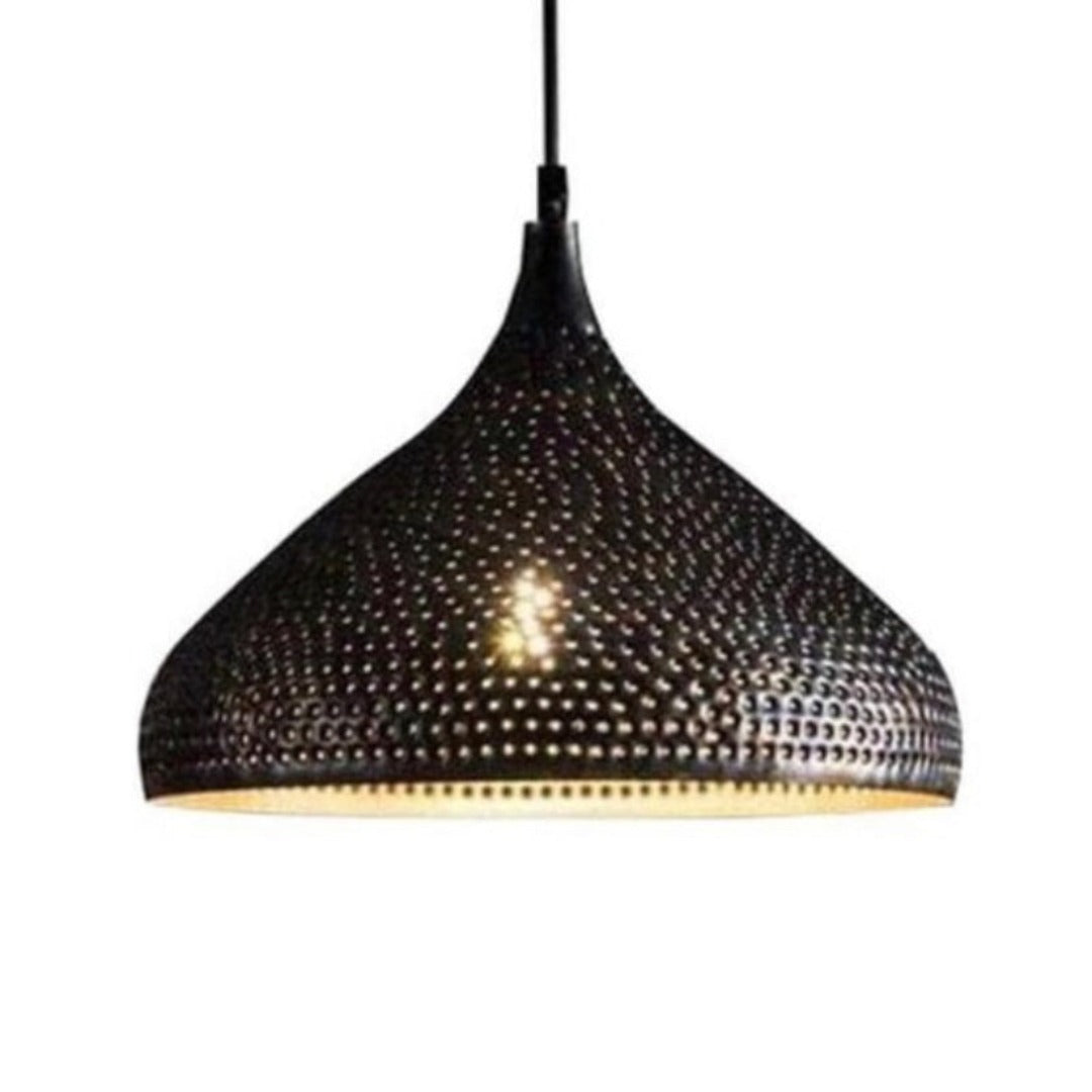 Black Dome Brass Light Fixture - Ref . 1806