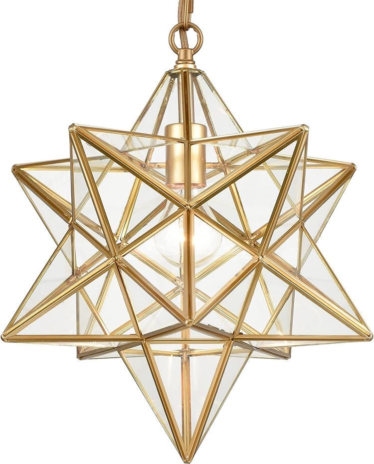 Moroccan Star Glass Ceiling Lamp - Ref. 1129