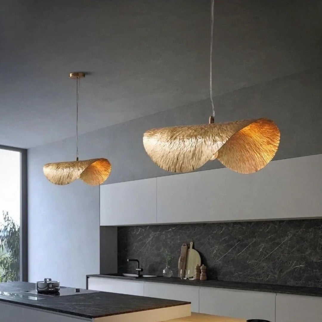 Hammered Antique Brass Dome Light Fixture - Ref . 1807