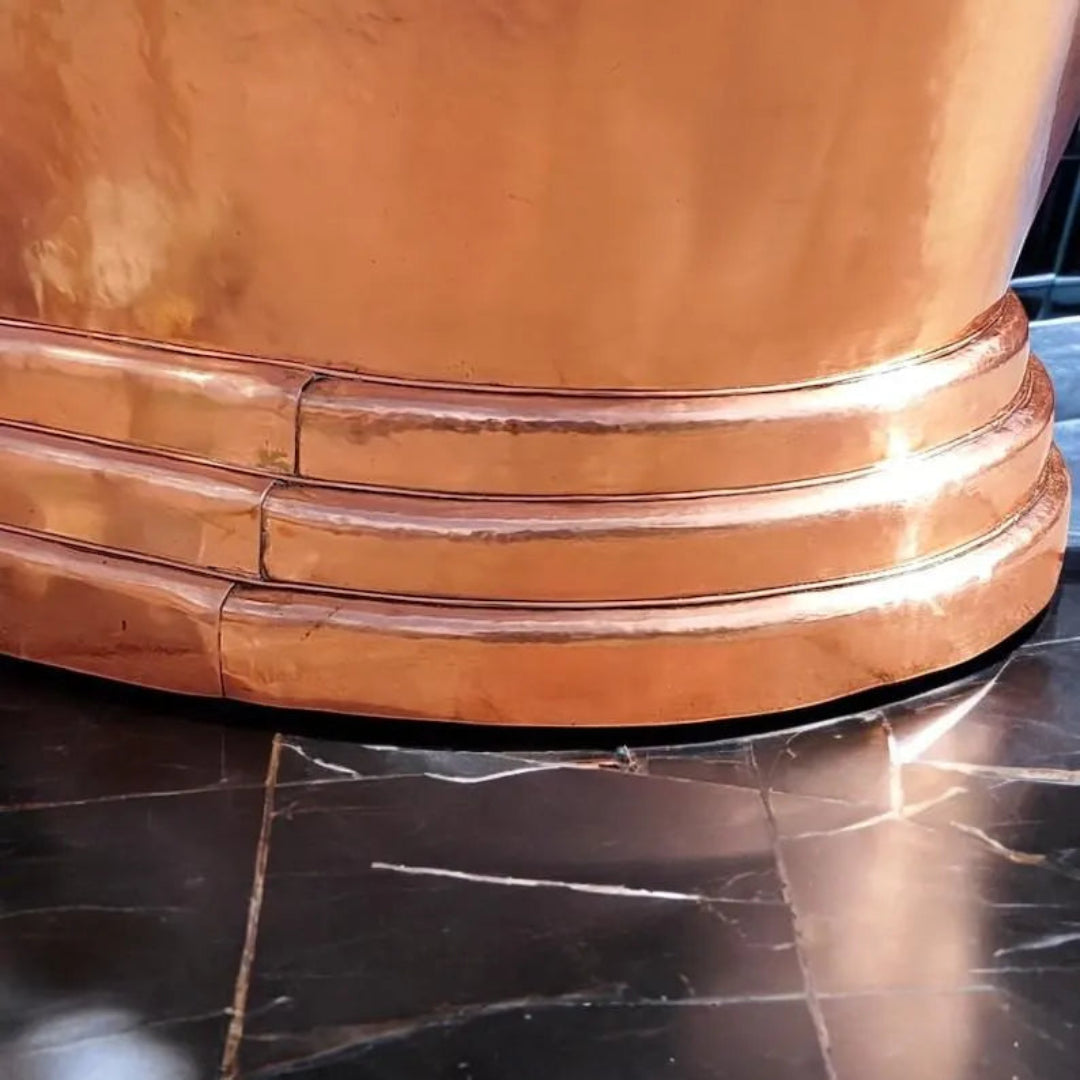 Handmade Copper Soaking Tub – Patina Finish Luxurious Bathroom Bathtub - Ref. 7000