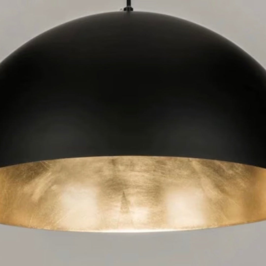 Black Dome Brass Light Fixture- Ref . 1808