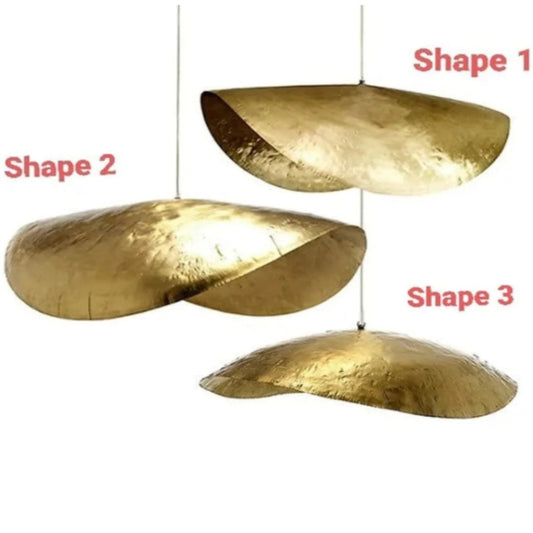 Hammered Antique Brass Ceiling Light Fixture - Ref. 1823