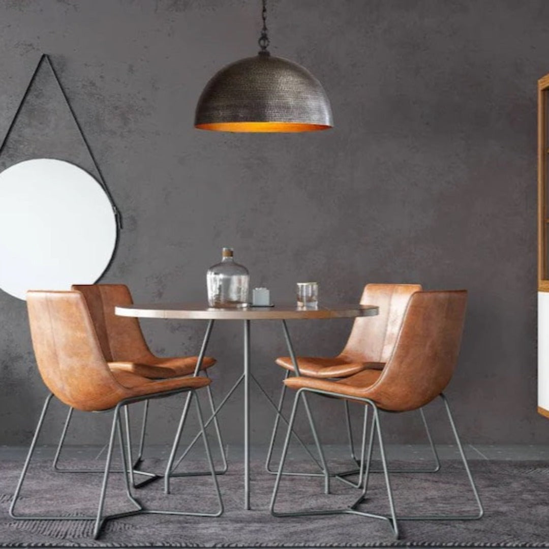 Hammered Dome black Light  Fixture - Ref . 1802