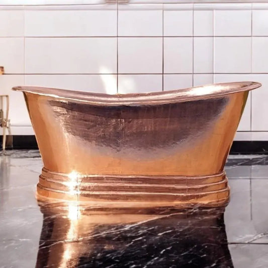 Handmade Copper Soaking Tub – Patina Finish  Luxurious Bathroom Bathtub - Ref. 7000