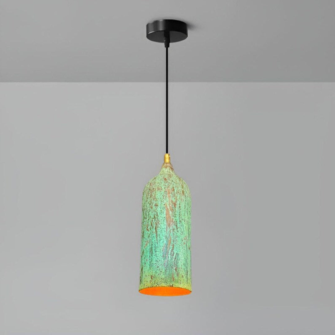 Oxidized Brass Copper Dome Light Fixture Ref. 1846