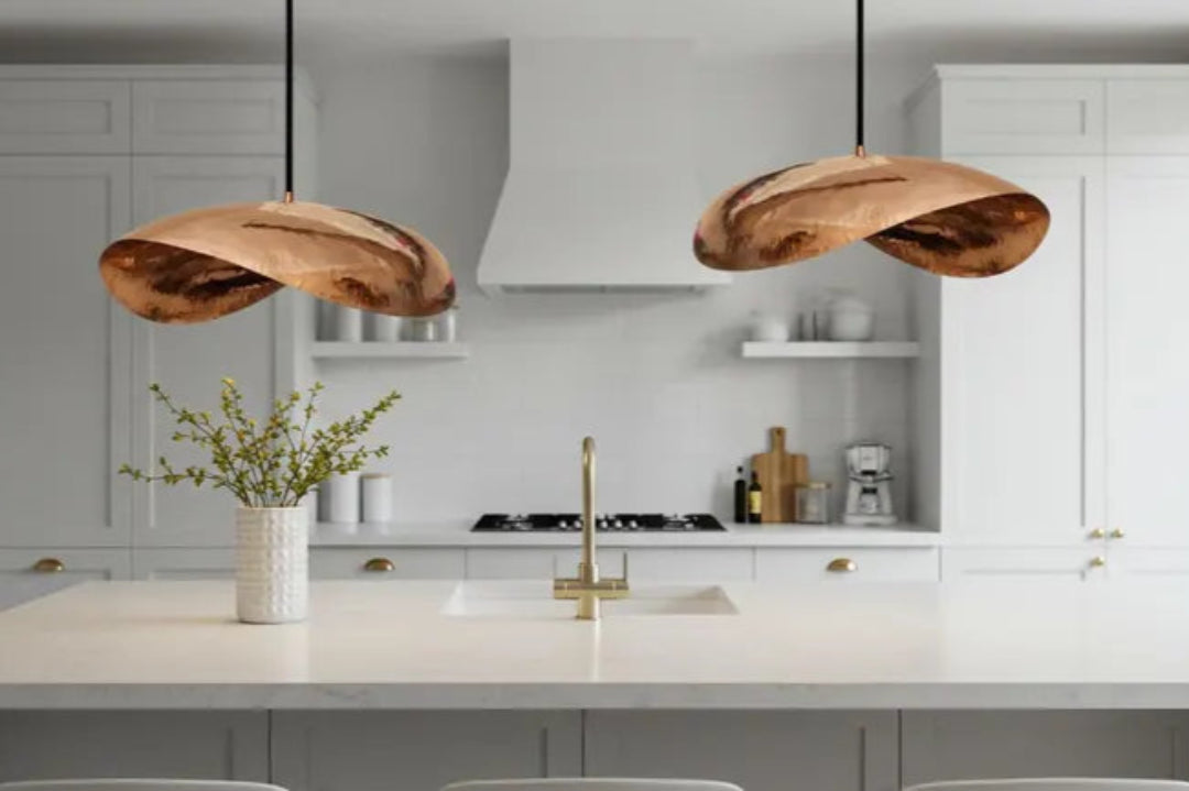 Oxidized Hammerd Copper Dome Light Fixture Ref. 1837