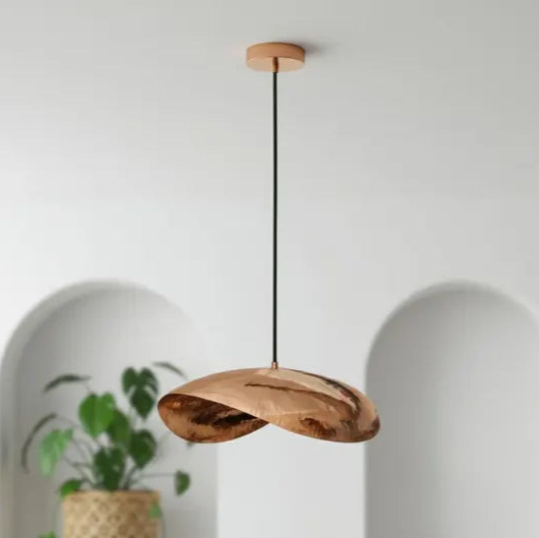 Oxidized Hammerd Copper Dome Light Fixture Ref. 1837