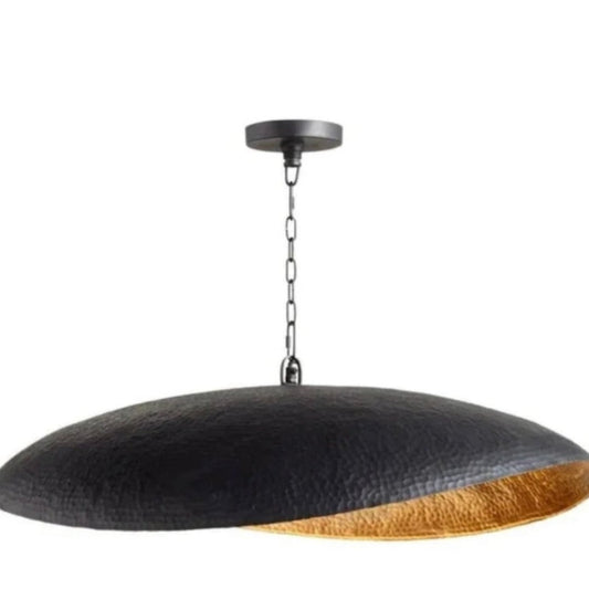 Hammered Dome black Light Fixture - Ref . 1804